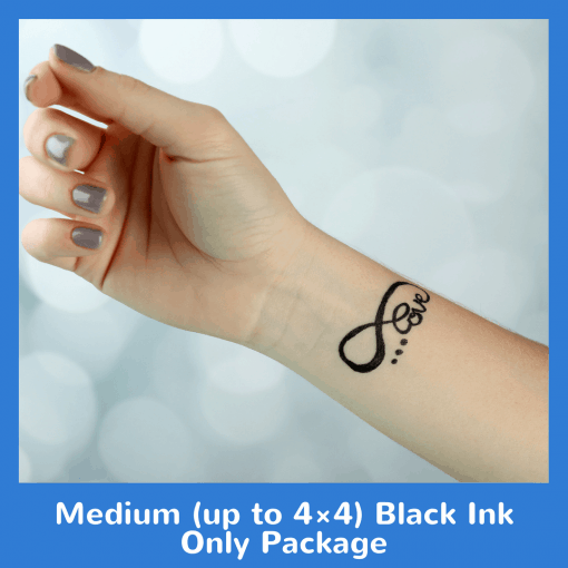 Medium up to 4×4 Black Ink Only Package